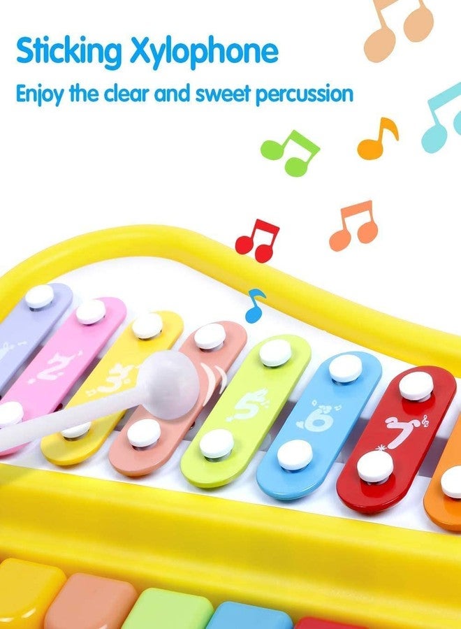 Kriva export Toy Magic 2 in 1 Big Piano Xylophone Musical Toy for Kids(Age 3+) with 8 Keys,2 Sticks,Keyboard Xylophone Piano-Preschool Musical Learning Instruments Gift Toy for Baby - Image 4